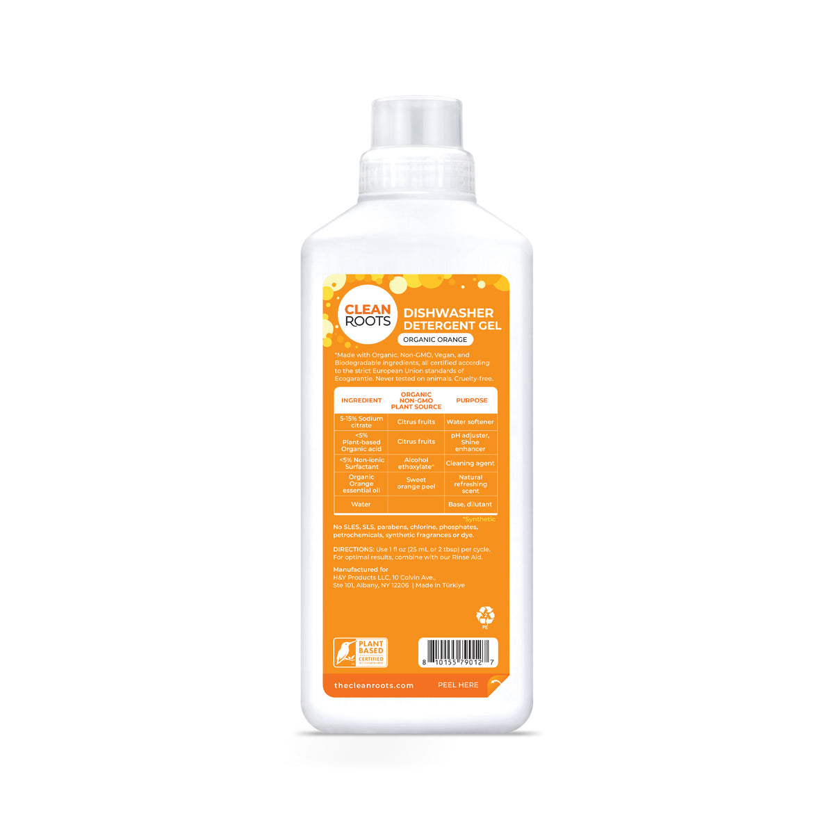 Dishwasher Detergent Gel | Organic Orange | Pack of Two 33.8 fl oz (1 L)
