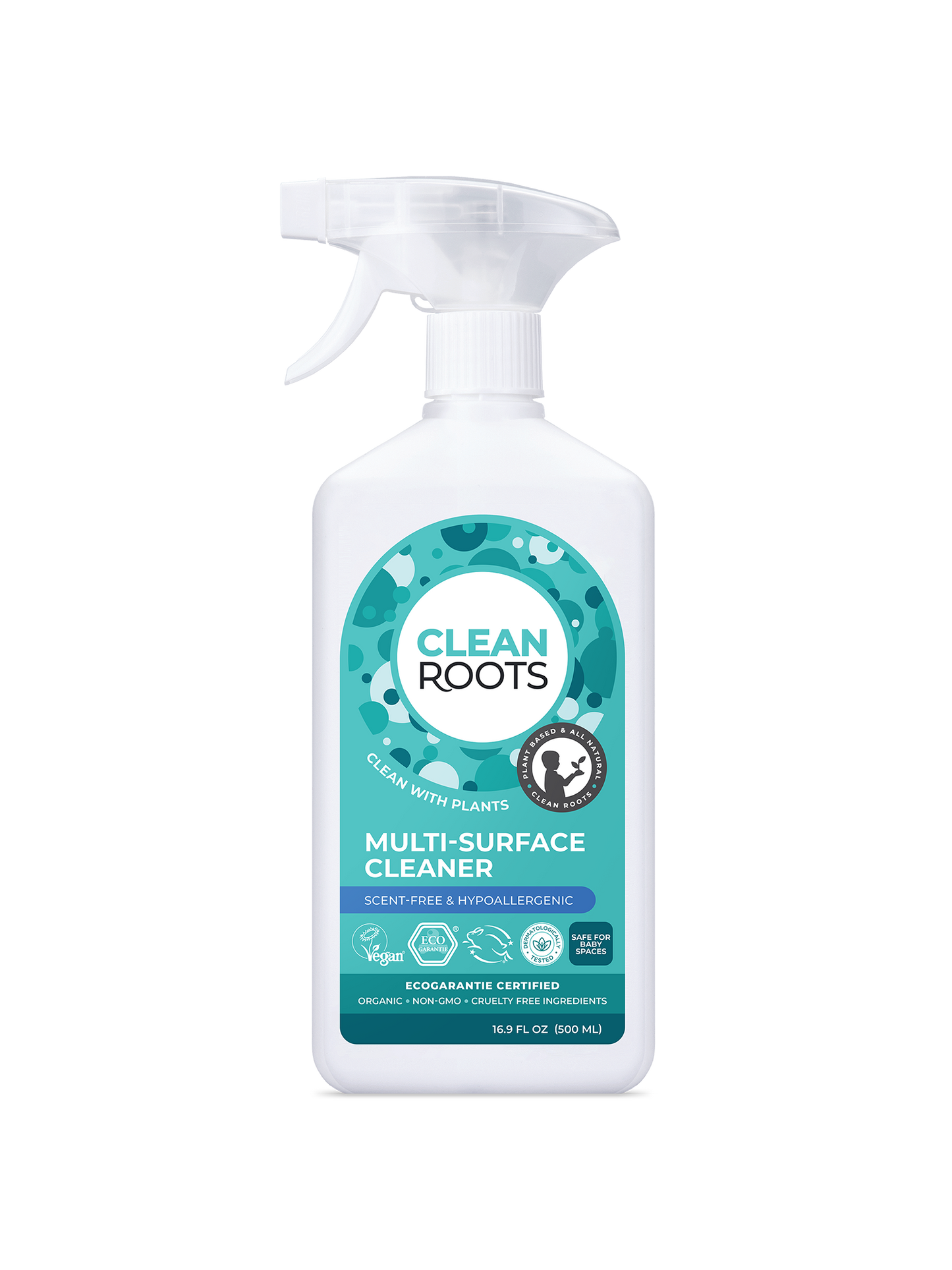 Multi-Surface Cleaner | Scent-Free & Hypoallergenic | Safe for Baby Spaces | Pack of Three 16.9 fl oz (500mL)