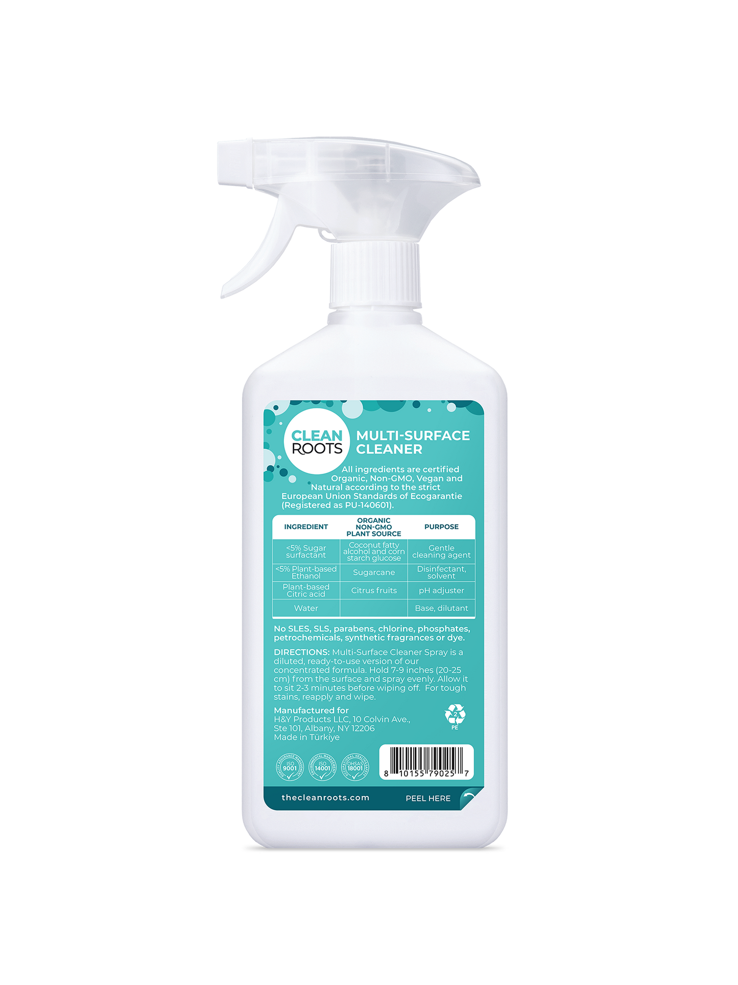 Multi-Surface Cleaner | Scent-Free & Hypoallergenic | Safe for Baby Spaces | Pack of Three 16.9 fl oz (500mL)