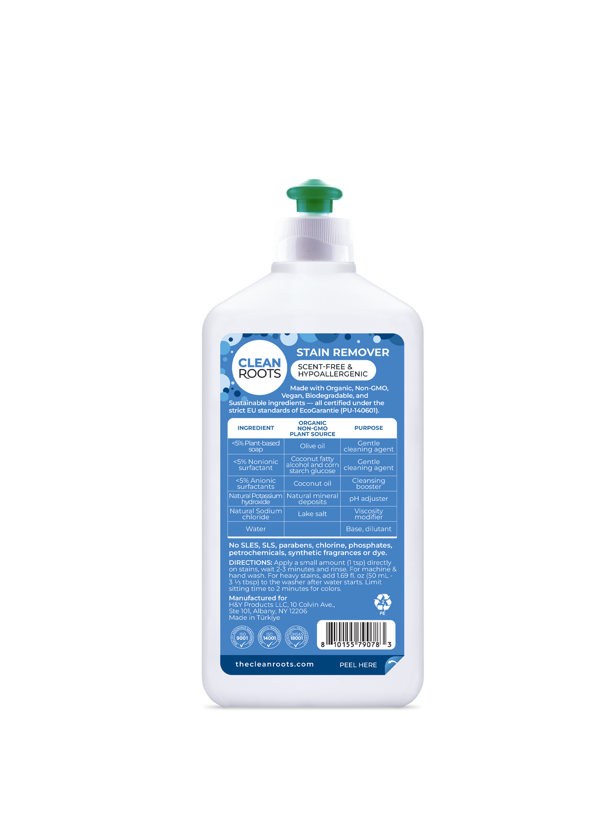 Stain Remover | Scent-Free & Hypoallergenic | Pack of Three 16.9 fl oz (500mL)