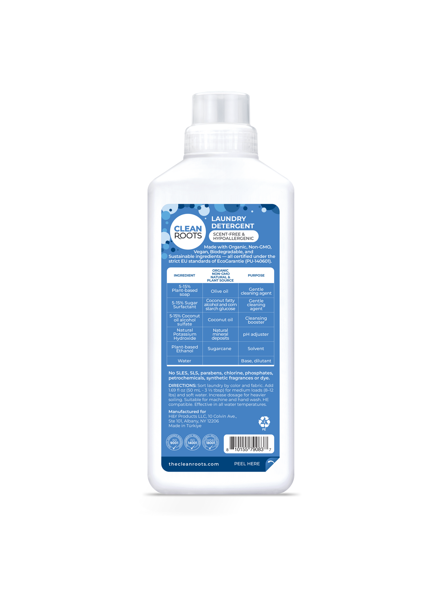 Laundry Detergent | Scent-Free & Hypoallergenic | Pack of Two 33.8 fl oz (1 L)