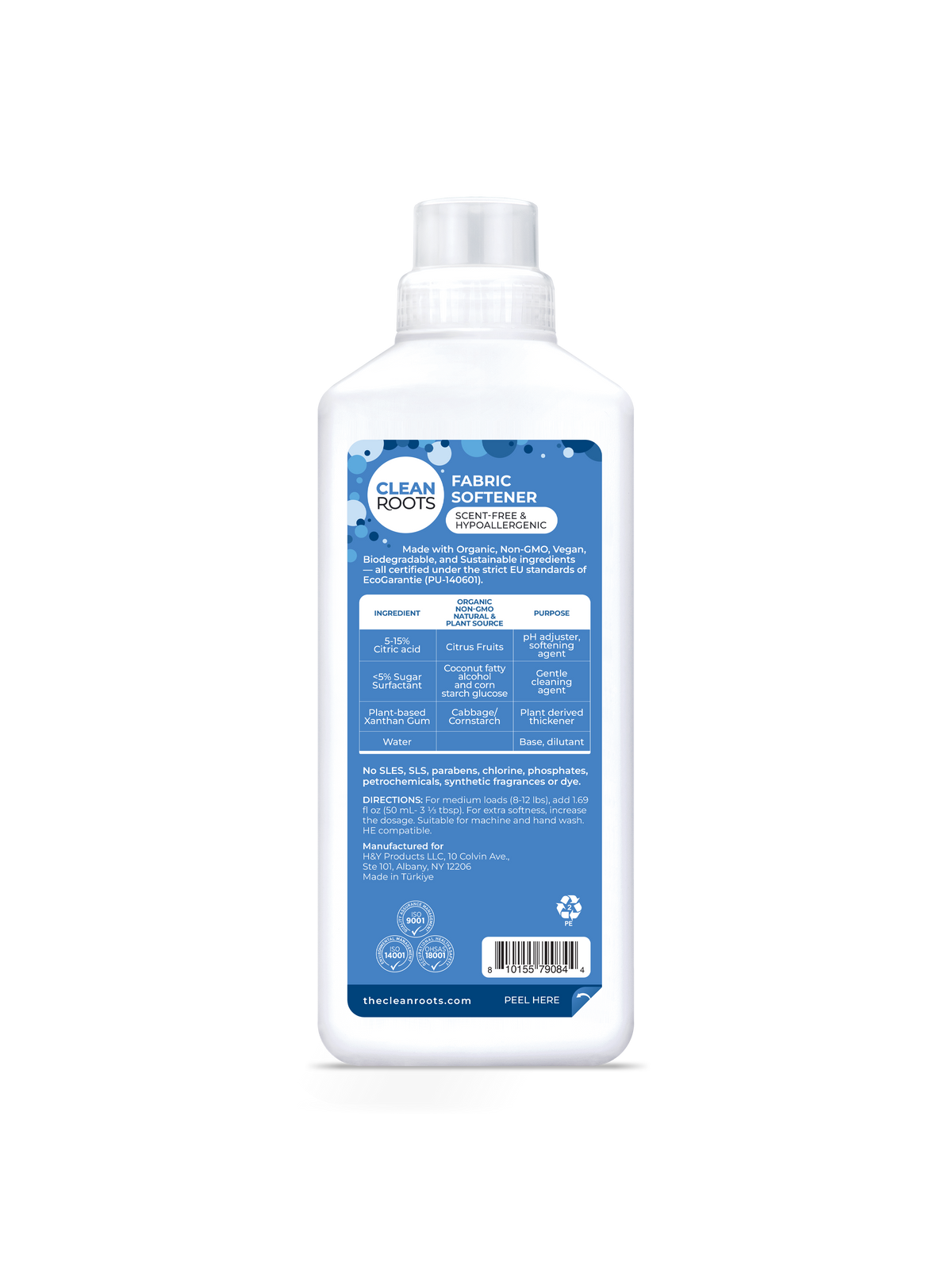 Fabric Softener | Scent-Free & Hypoallergenic | Pack of Two 33.8 fl oz (1 L)