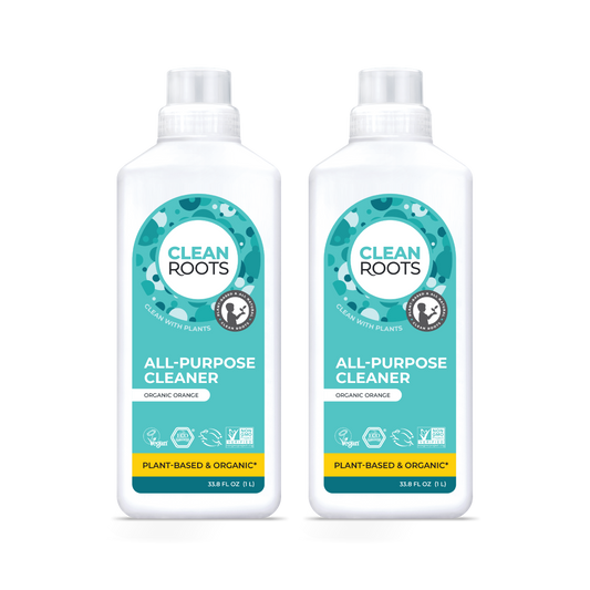 Clean Roots Organic Orange All-Purpose Cleaner, pack of two 33.8 fl oz bottles