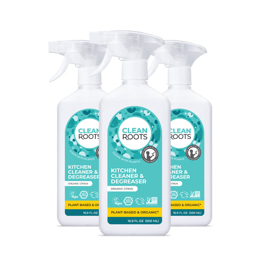 Kitchen Cleaner & Degreaser | Organic Citrus | Pack of Three 16.9 fl oz (500mL)