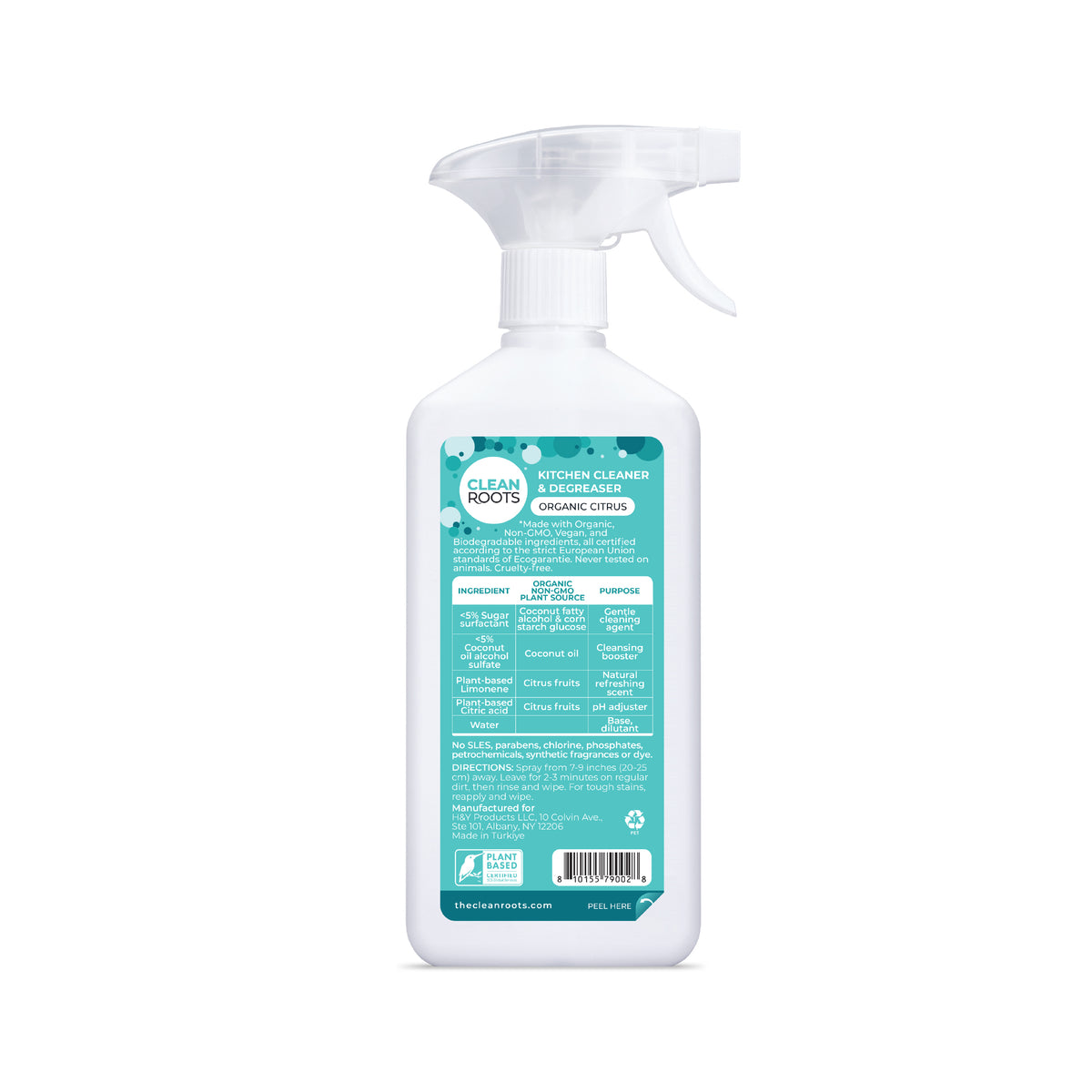 Kitchen Cleaner & Degreaser | Organic Citrus | Pack of Three 16.9 fl oz (500mL)