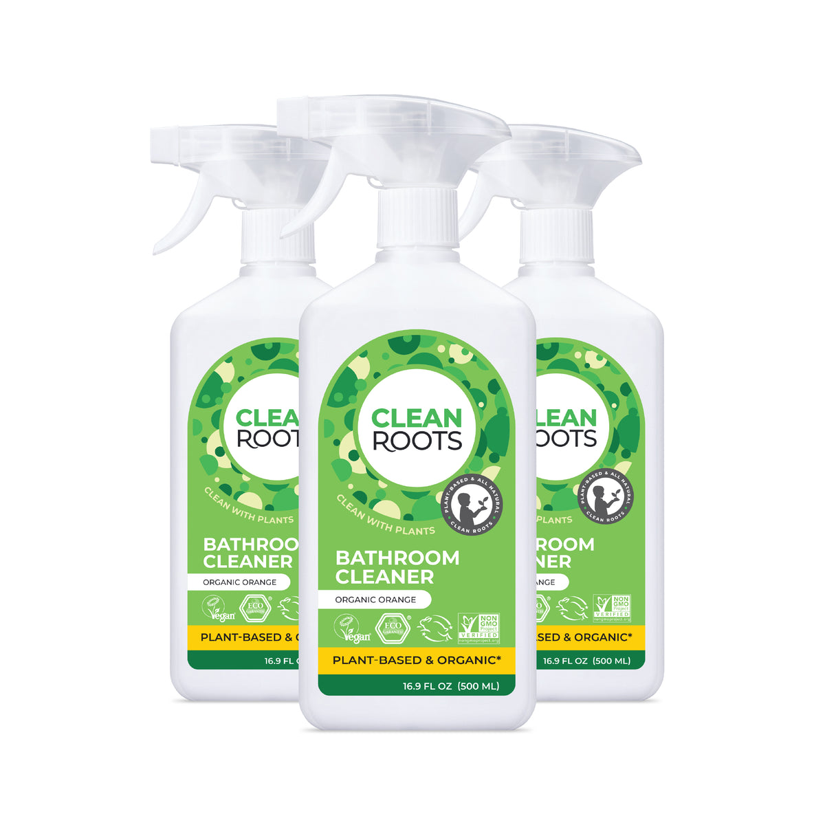 Bathroom Cleaner | Organic Orange | Pack of Three 16.9 fl oz (500mL)