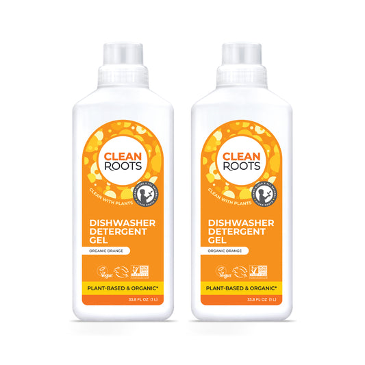 Dishwasher Detergent Gel | Organic Orange | Pack of Two 33.8 fl oz (1 L)