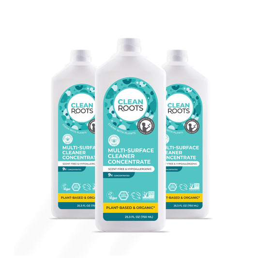 Multi-Surface Cleaner Concentrate | Scent-Free & Hypoallergenic | Safe for Baby Spaces | Pack of Three 25.3 fl oz (750mL)