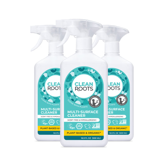 Multi-Surface Cleaner | Scent-Free & Hypoallergenic | Safe for Baby Spaces | Pack of Three 16.9 fl oz (500mL)