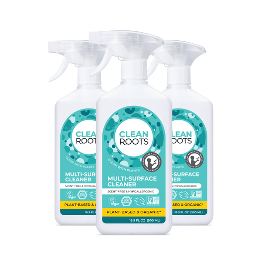 Multi-Surface Cleaner | Scent-Free & Hypoallergenic | Safe for Baby Spaces | Pack of Three 16.9 fl oz (500mL)