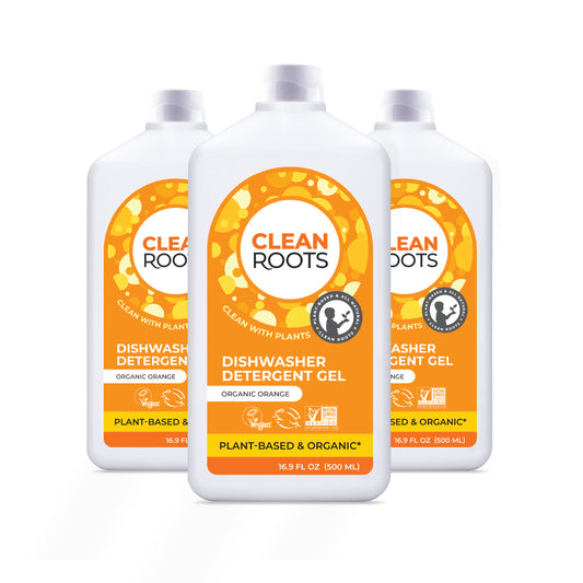 Dishwasher Detergent Gel | Organic Orange | Pack of Three 16.9 fl oz (500mL)