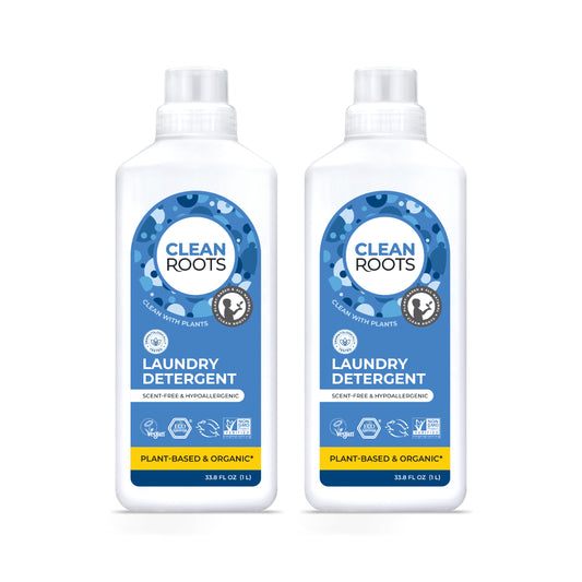 Laundry Detergent | Scent-Free & Hypoallergenic | Pack of Two 33.8 fl oz (1 L)