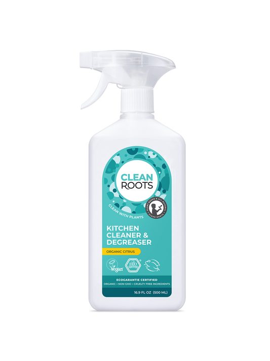 Kitchen Cleaner & Degreaser | Organic Citrus | Pack of Three 16.9 fl oz (500mL)