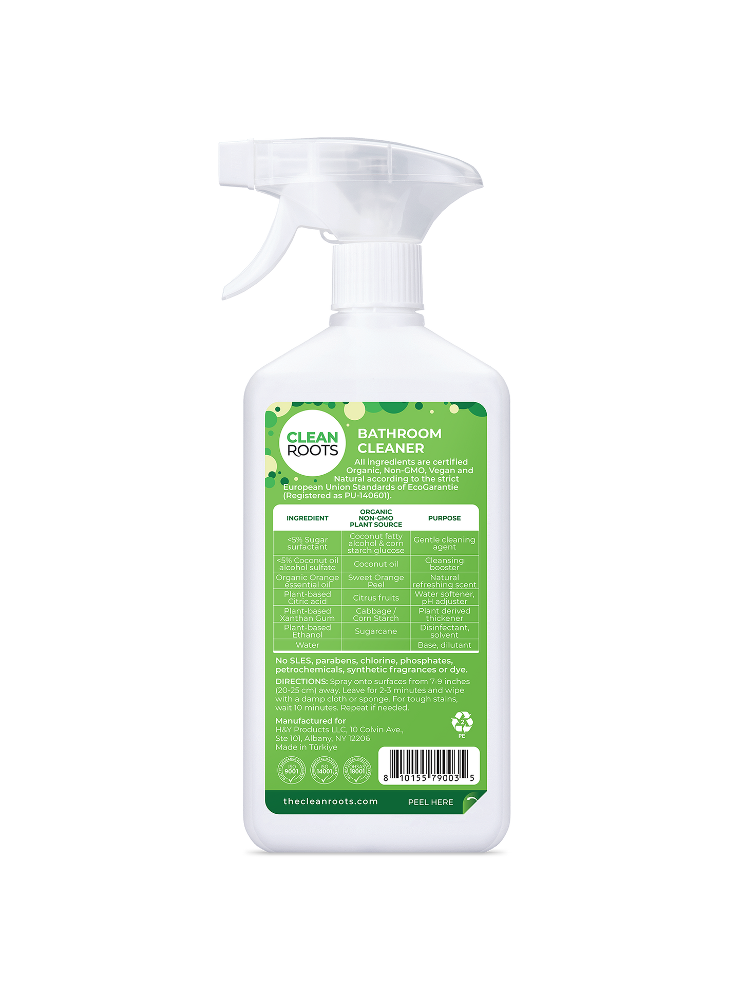 Bathroom Cleaner | Organic Orange | Pack of Three 16.9 fl oz (500mL)