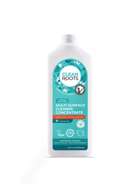 Multi-Surface Cleaner Concentrate | Scent-Free & Hypoallergenic | Safe for Baby Spaces | Pack of Three 25.3 fl oz (750mL)