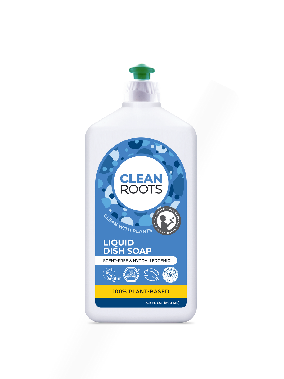 Liquid Dish Soap | Scent-Free & Hypoallergenic | Pack of Three 16.9 fl oz (500 mL)