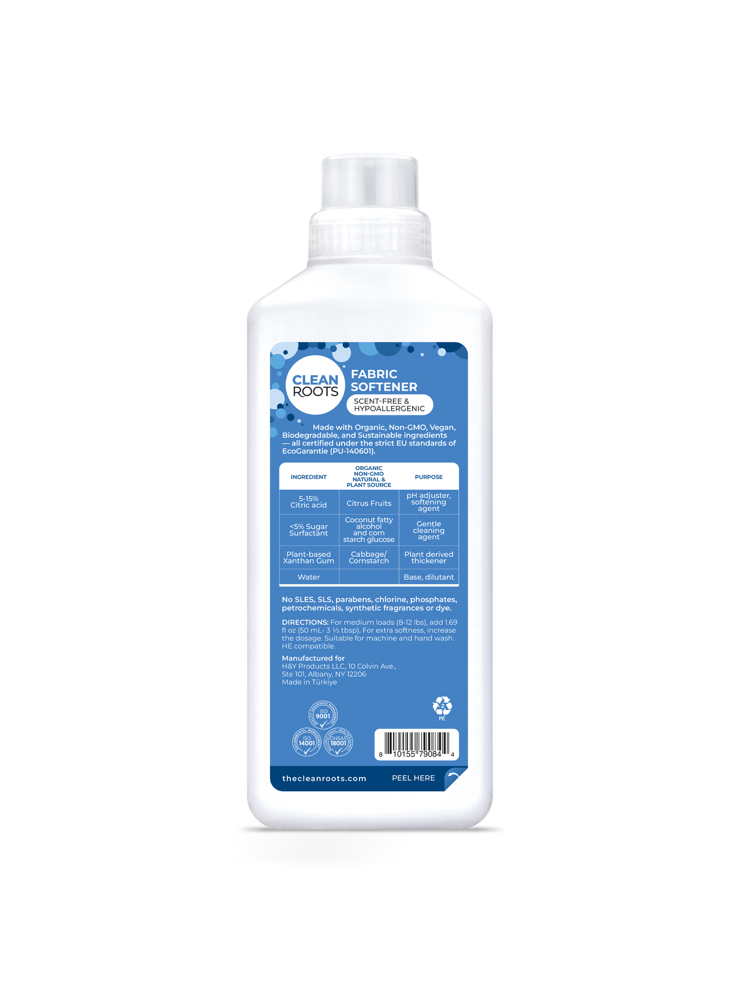 Fabric Softener | Scent-Free & Hypoallergenic | Pack of Two 33.8 fl oz (1 L)